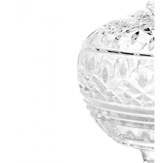 Bomboniere 23cm Altura Por 14cm Diâmetro Lys De Cristal Ecológico Com Pé